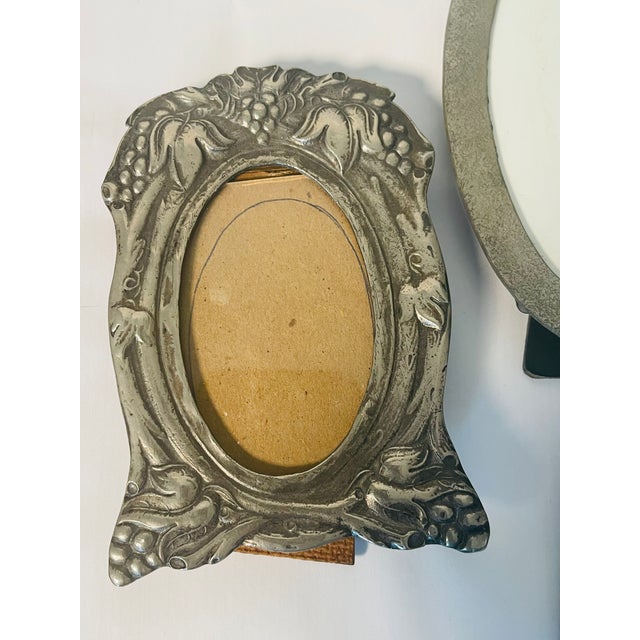 1940s 4 Vintage Photo Frsmes Art Deco Silvverplate For Sale - Image 5 of 5