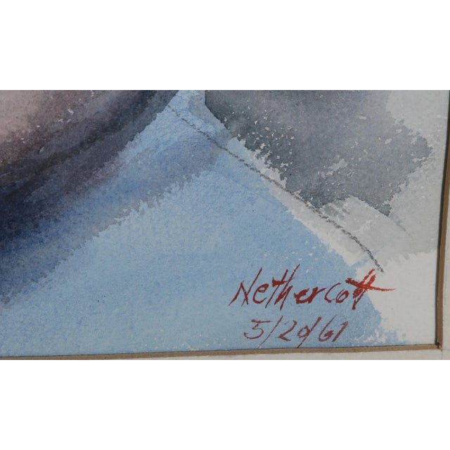 Artist: Eve Nethercott, American (1925 - 2015) Title: Woman in Yellow (P3.21) Year: 1961 Medium: Watercolor on Paper Size:...