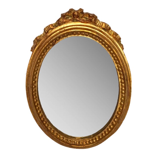 Italian Giltwood Framed Wash Closet Mirror For Sale