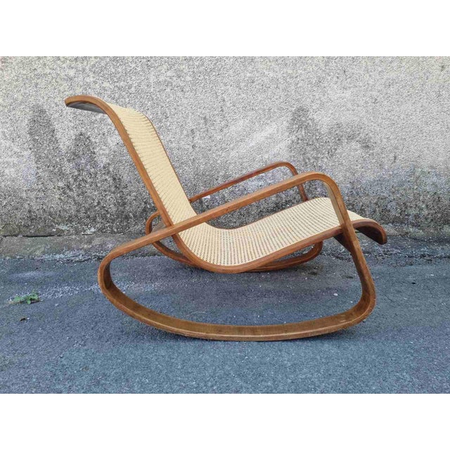 Mid-Century Modern Dondolo Rocking Chair by Luigi Crassevig, 1970s, in Restored conditions. Designed 1970 to 1979 I have...