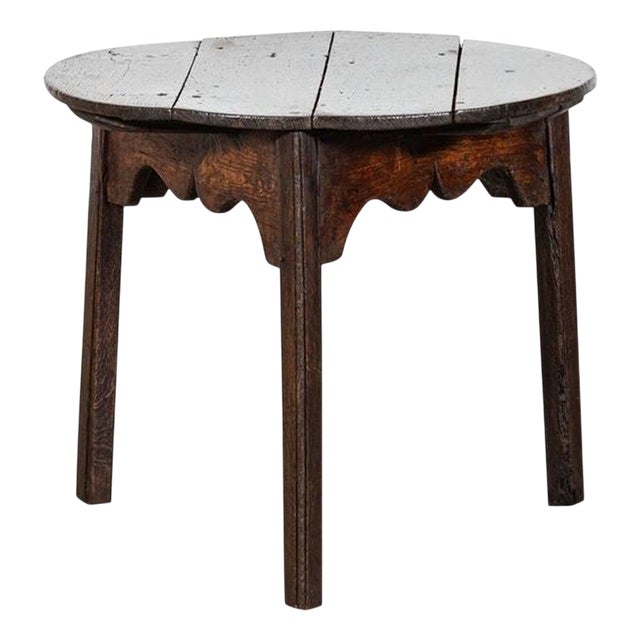 18th Century English Vernacular Oak Cricket Table, 1790 For Sale