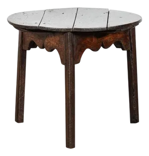 18th Century English Vernacular Oak Cricket Table, 1790