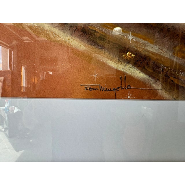 Dom Mingolla (1922- 1999) Three-Dimensional Spherical Planets Watercolor Painting, Framed For Sale - Image 10 of 12