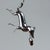 Metal Art Nouveau German Greyhound with Basket in Silvered Glass For Sale - Image 7 of 18