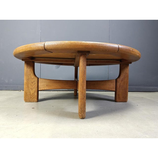 Wood Danish Oak Round Coffee Table, 1960s For Sale - Image 7 of 10