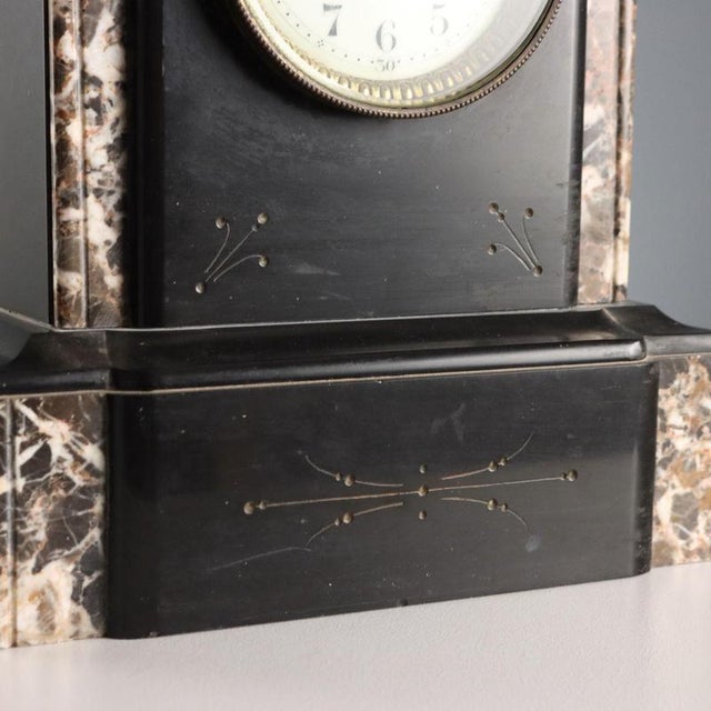 Black Marble Table Clock For Sale - Image 6 of 11