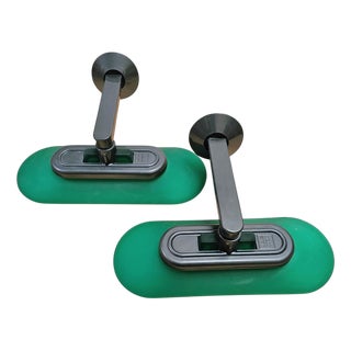 Green Jill Uplighters by Perry King and S. Miranda & G. Arnaldi for Arteluce, 1970s, Set of 2 For Sale