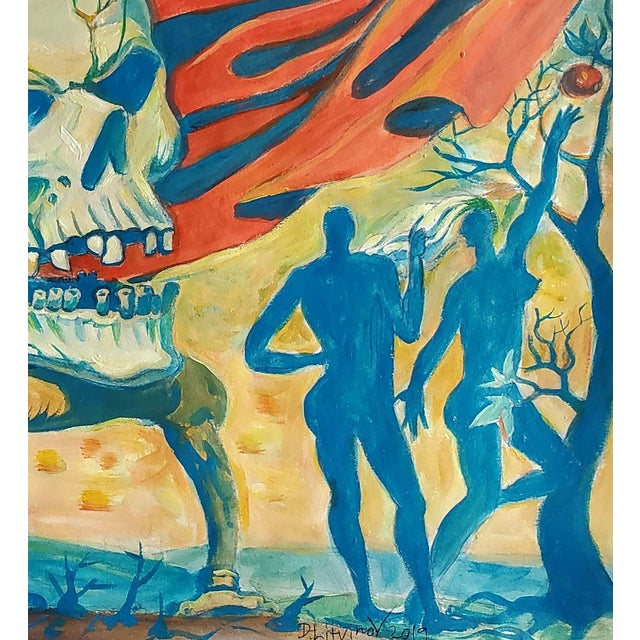 Acrylic Painting the Fall Daniil Litvinov For Sale - Image 4 of 9