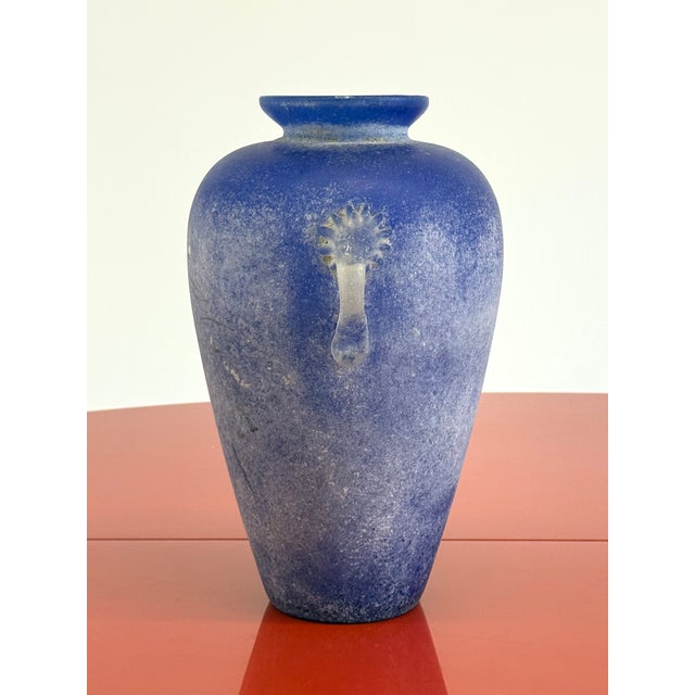 Vintage Murano Amphora Vase in Cobalt Blue, 1980s For Sale - Image 9 of 13