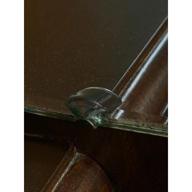 Brown Vintage Art Deco Clover Shaped Mirror Vanity For Sale - Image 8 of 9