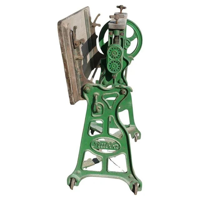 Industrial Garden Table in Cast-Iron with Pine Top, 1900 For Sale - Image 9 of 9