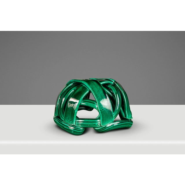 Post Modern Abstract Braided Ceramic Bowl, Usa, C. 1980's For Sale - Image 9 of 12