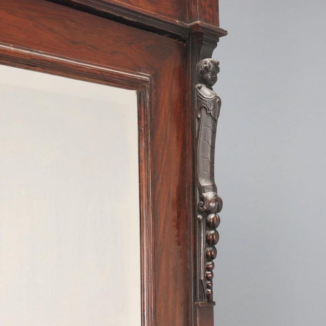 Antique Wardrobe in Violet Wood Veneer, Italy, 19th Century For Sale - Image 9 of 13