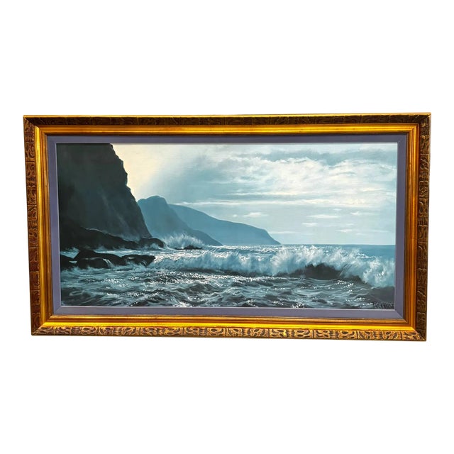 Original Framed Seascape Painting by Violet Parkhurst For Sale