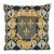 Fleur De Lys Grey Gold Tapestry Cushion With Feather Filler - 46 X 46cm For Sale