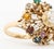 14k Yellow Gold and Multicolored Gemstone Cluster Ring For Sale - Image 10 of 13