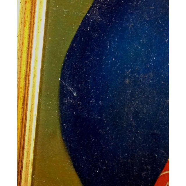 T.O. Platas "The Woman in Red" Vintage Original Framed Oil Painting on Canvas For Sale In Denver - Image 6 of 7