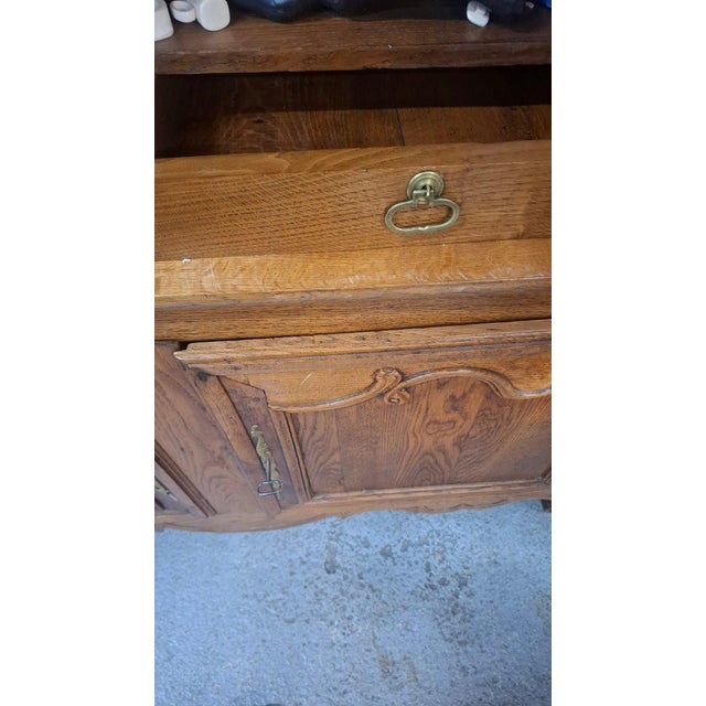 Brown Two-Part Cabinet in Oak, 1890s For Sale - Image 8 of 9