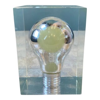 1960’s Lucite Glow in the Dark Light Bulb by Pierre Giraudon For Sale