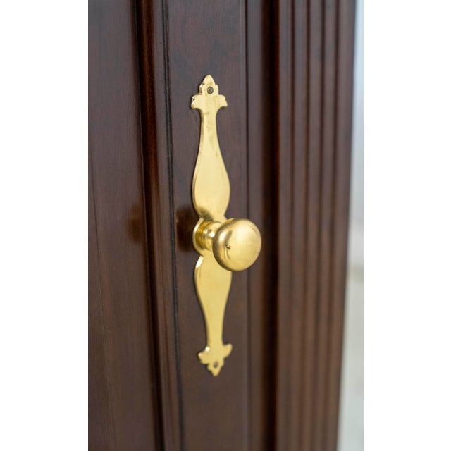 Stickley Cherry Lighted Tall Glass Shelf Open Bookcase For Sale - Image 14 of 18