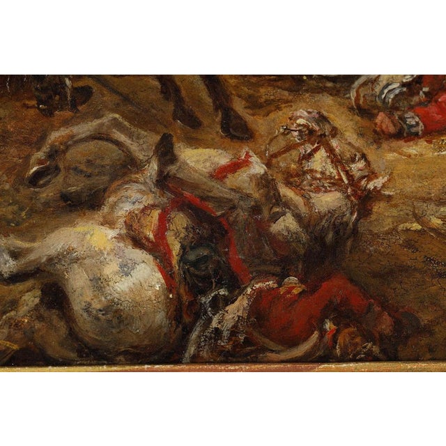 Eugène Charpentier, French Cuirassiers at Waterloo, 1860, Oil Painting, Framed For Sale - Image 17 of 18