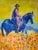 Figurative High Plains Blue Cowboy Painting by Joseph Christy For Sale - Image 3 of 6