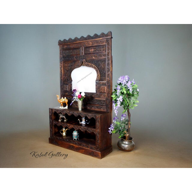 1990s Vintage Hand Carved Wooden Hall Console Tables, 1990s For Sale - Image 5 of 18