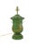 Vintage Handcrafted Forged Iron Green Hand-Painted Gold Chinoiserie Table Lamp. The green handcrafted wrought iron lamp...