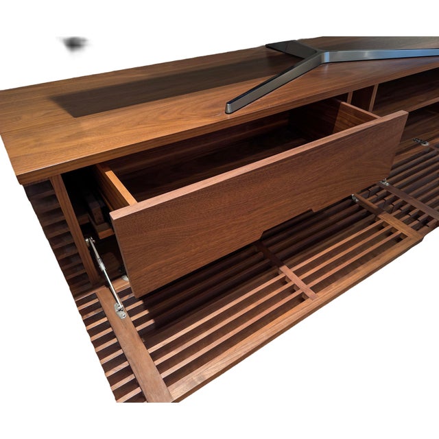 Wood ***Mint Condition Design Within Reach Line Media Console Walnut Wood 71"** For Sale - Image 7 of 18