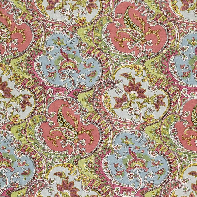Sample - Schumacher X Timothy Corrigan Pickfair Paisley Fabric in Multi For Sale