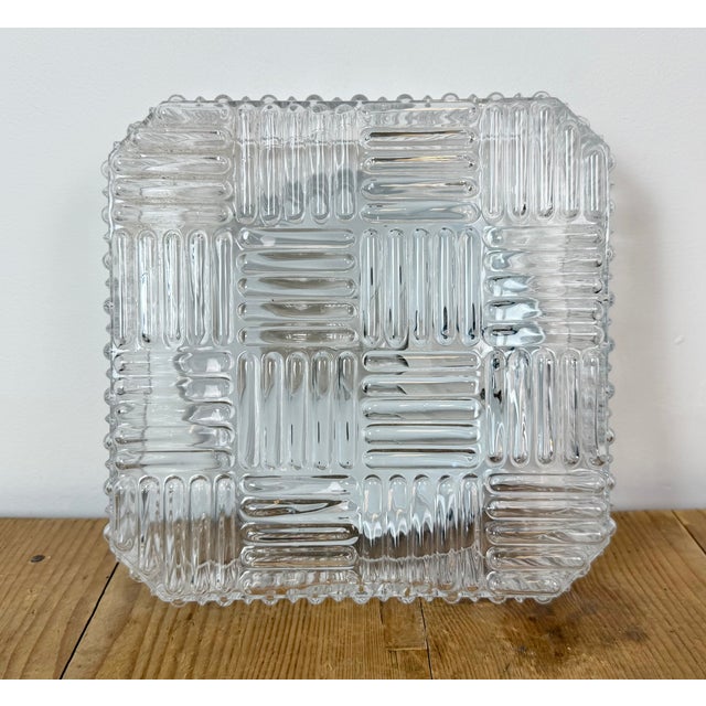 Vintage Industrial wall or ceiling lamp made in former Czechoslovakia during the 1970s-1980s. Was used in factory offices...