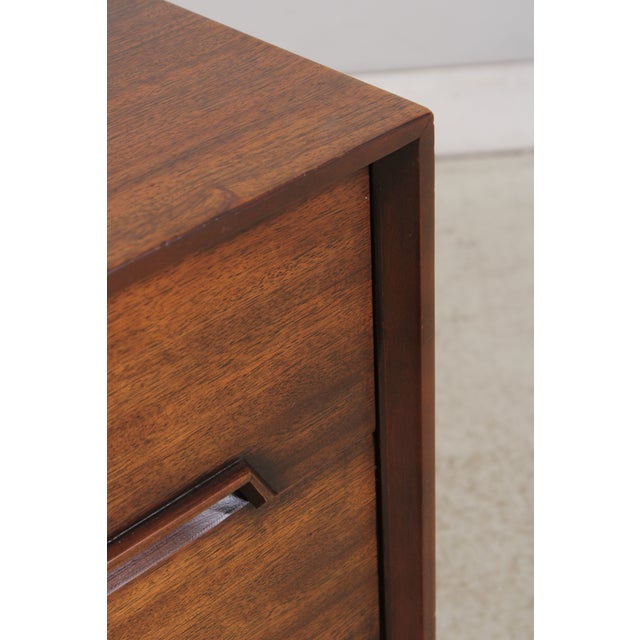 Drexel Perspective Mid Century Modern Walnut 4 Drawer Chest For Sale - Image 13 of 18