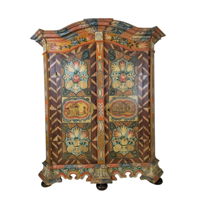 18th Century Florianer Painted Folk Cupboard, Upper Austria For Sale - Image 10 of 10