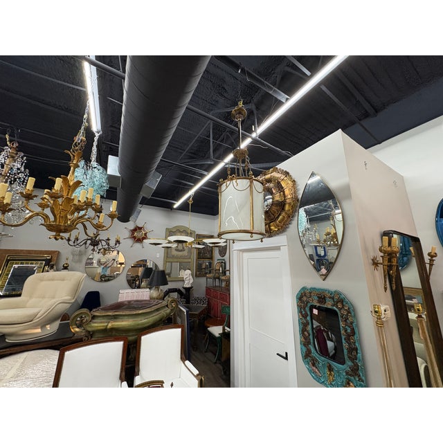 1940s French Louis XVI Style Bronze Lantern For Sale - Image 12 of 16