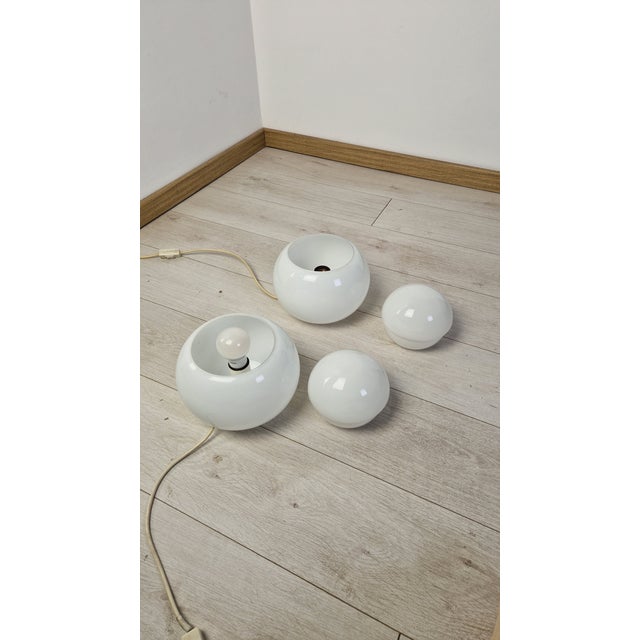 Mid-Century Modern Vintage Daruma Table Lamps by Sergio Asti for Fontana Arte, 1970s, Set of 2 For Sale - Image 3 of 14