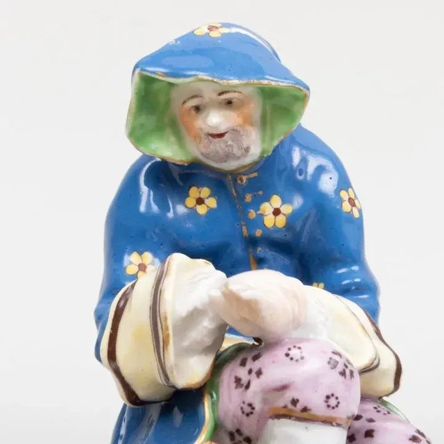 Rococo Antique 18th Century English George III Bow Porcelain Seasons Figure Emblematic of Winter 1765 For Sale - Image 3 of 10