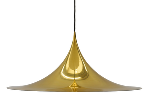 Large Gold Semi Pendant Lamp by Claus Bonderup & Torsten Thorup for Fog & Mørup, 1970s