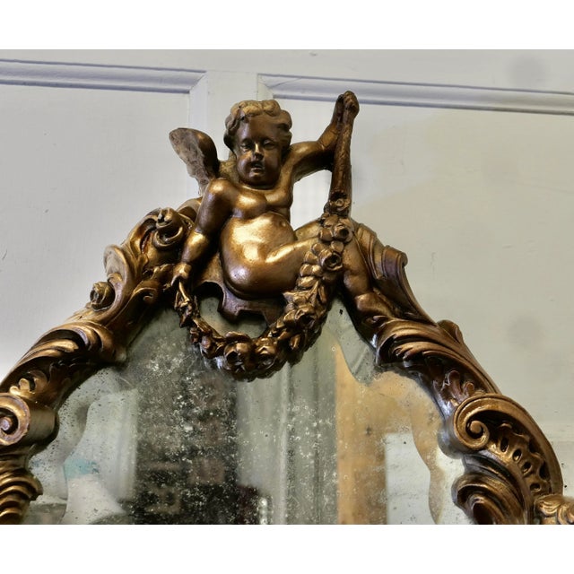 18th Century Baroque Italian Gilded Mirror For Sale - Image 4 of 10