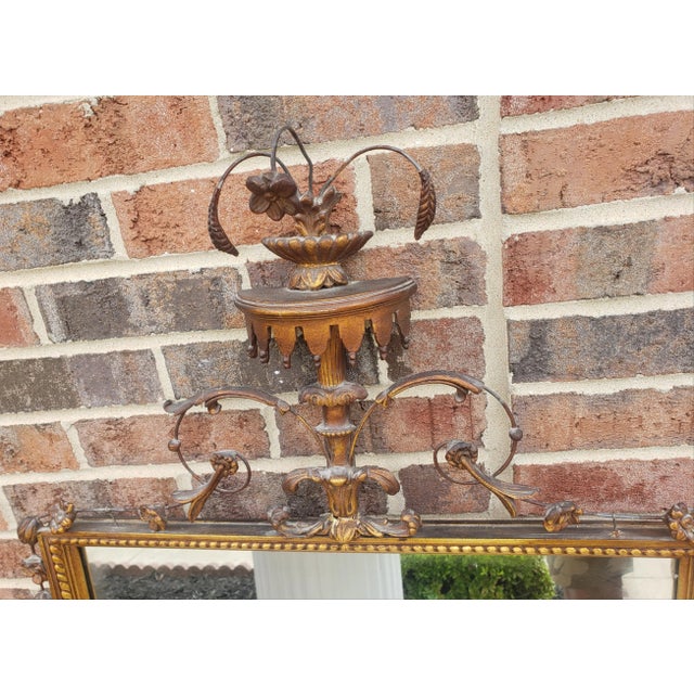 Early 20th Century French Empire Giltwood Frame Ornate Wall Mirror For Sale In Washington DC - Image 6 of 7