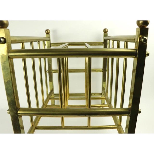 Brass Canterbury Magazine Rack For Sale In New York - Image 6 of 9