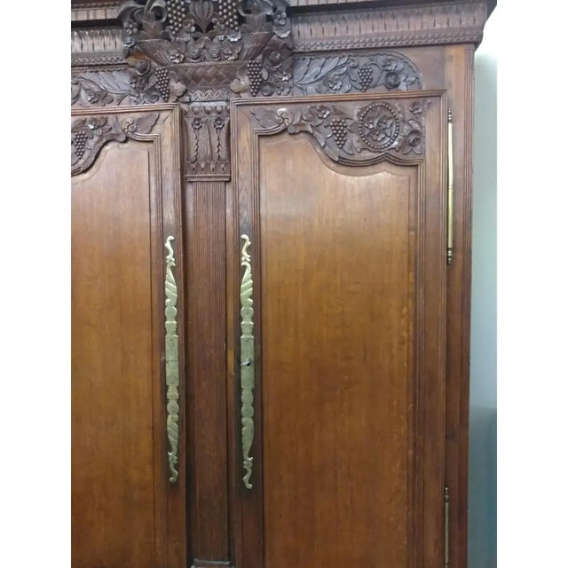 French Antique French Normandy Armoire For Sale - Image 3 of 10