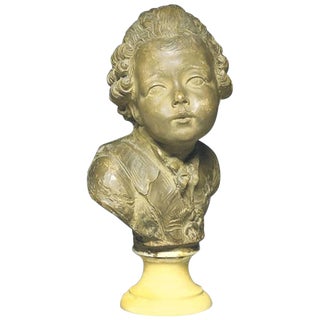 20th Century Louis XVI Terra Cotta Bust of Comte D'artois, by Fernand Cian For Sale