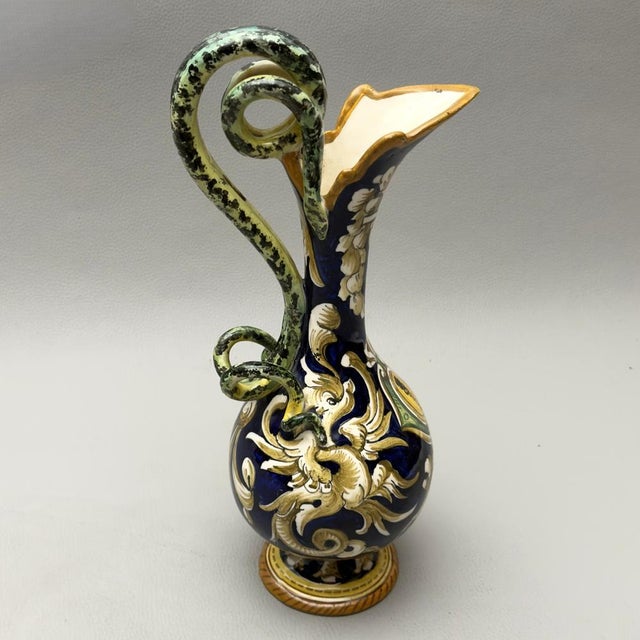 Sesto Fiorentino Majolica Amphora Vase from Carraresi & Schmid, 1940s For Sale - Image 7 of 14