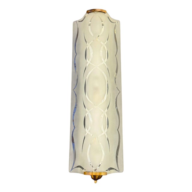 Mid-20th Century Pair Art Moderne Wall Sconces France For Sale