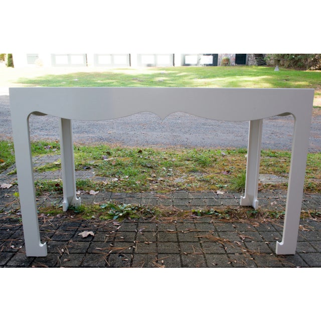 White Modern White Lacquer Console For Sale - Image 8 of 10