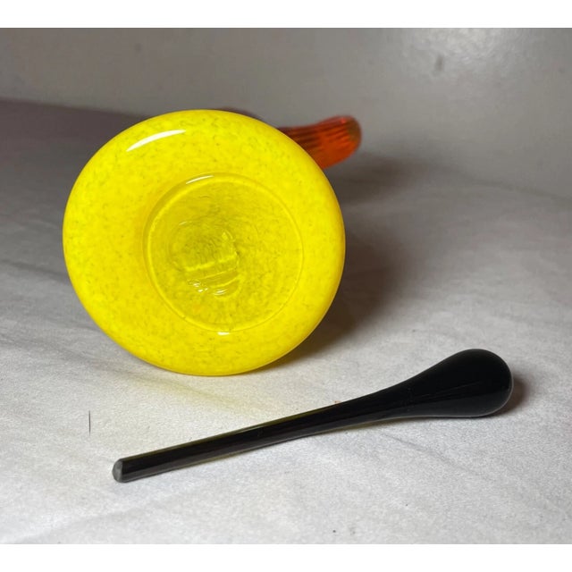 Vintage Figural Hand Blown Murano Italian Art Studio Glass Perfume Bottle Jar For Sale - Image 10 of 11