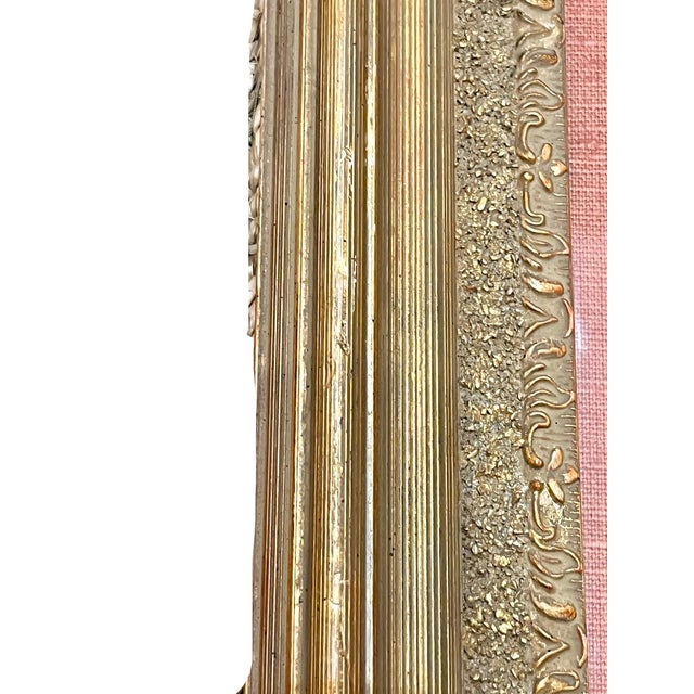 Salmon Pair Vintage Custom Framed Botanical Giclee Prints With Double Linen Matte For Sale - Image 8 of 18