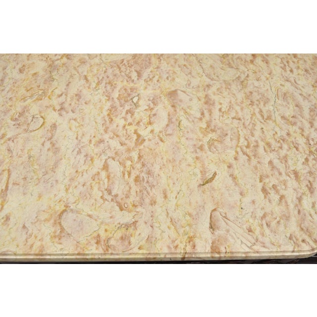 Antique French Louis XVI Maison Jansen Style Mahogany Marble Top Dresser Commode For Sale - Image 9 of 16