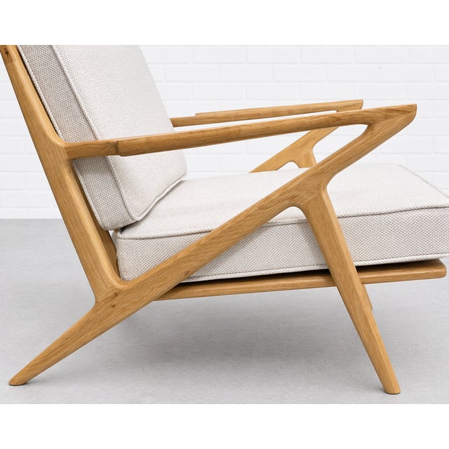 Mid Century Modern Oak Lounge Chair – Handcrafted Sculptural Armchair For Sale - Image 9 of 13
