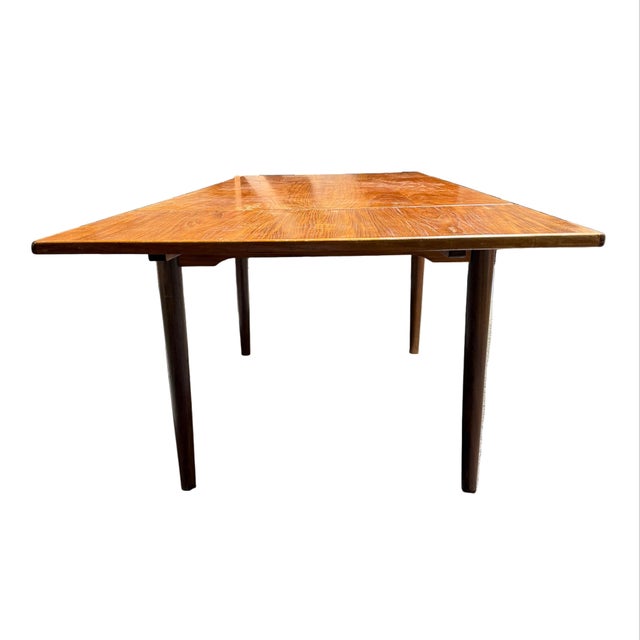 1960s Vintage Danish Teak Draw Leaf Mid Century Modern Dining Table For Sale - Image 5 of 13